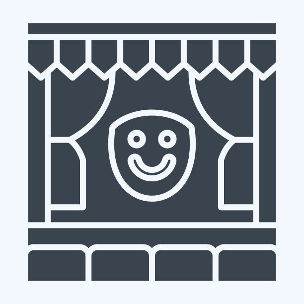 图标的阶段。与游乐园有关的标志。字形风格。简单的设计可编辑。简单的说明图片下载