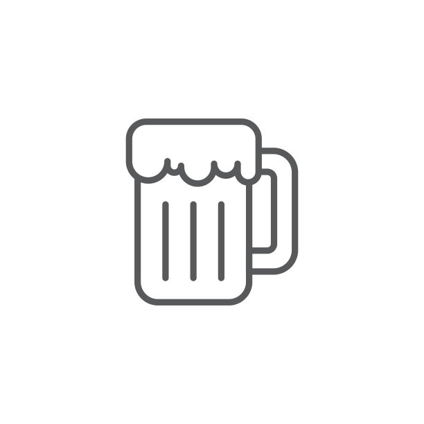 啤酒玻璃矢量图标符号酒精饮料孤立在白色背景图片下载