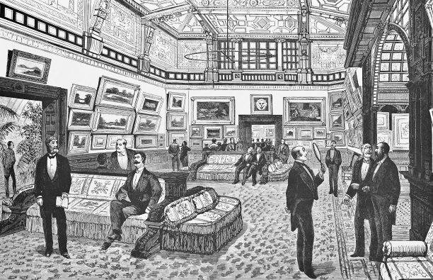 纽约市，范德比尔特艺术画廊室内，1884年图片下载