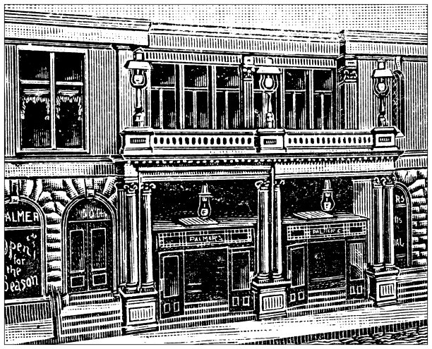 美国古董插画，纽约地标和公司:纽约，帕尔默剧院图片下载