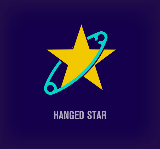 创意星空安全别针设计。图片下载