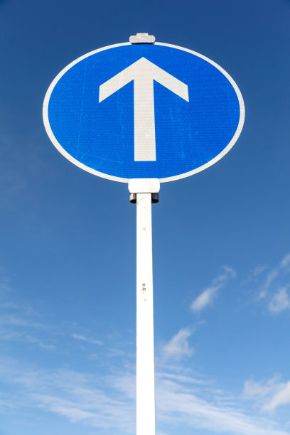 德国路标:直走图片下载