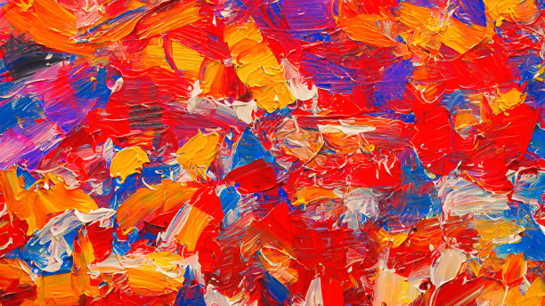 充满活力的油画:用抽象的节日庆祝圣诞节图片下载