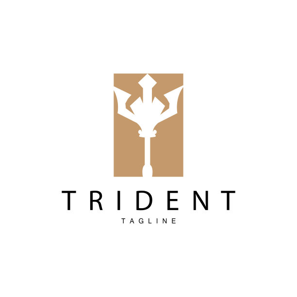 三叉戟武器，矢量矛的国王波塞冬海王星，符号模板设计图片下载