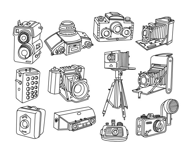古董相机套装图片下载