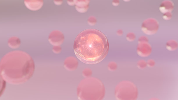 充满活力的血清气泡在模糊的背景。图片下载