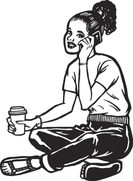 女孩煲电话粥图片下载