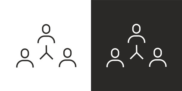 一群人或一群用户或朋友，矢量，图标图片下载