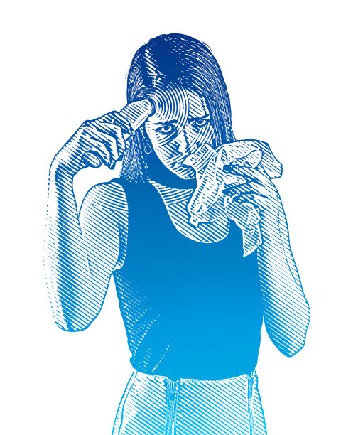 女人在量体温图片下载