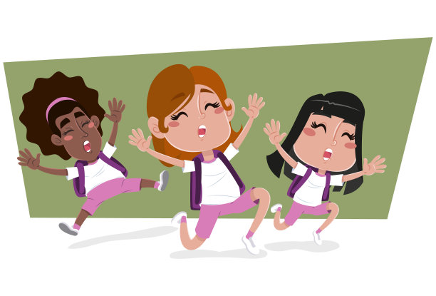 女孩们离开学校去度假图片下载