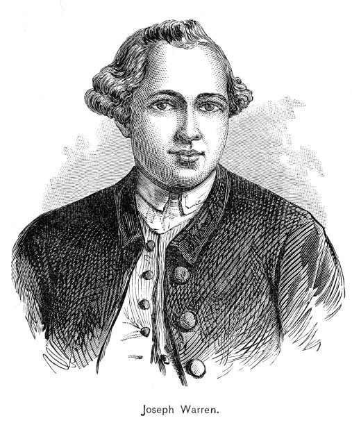 美国医生约瑟夫·沃伦，雕刻于1895年图片下载