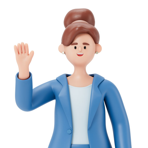 一个3D卡通人物的空白板图片下载