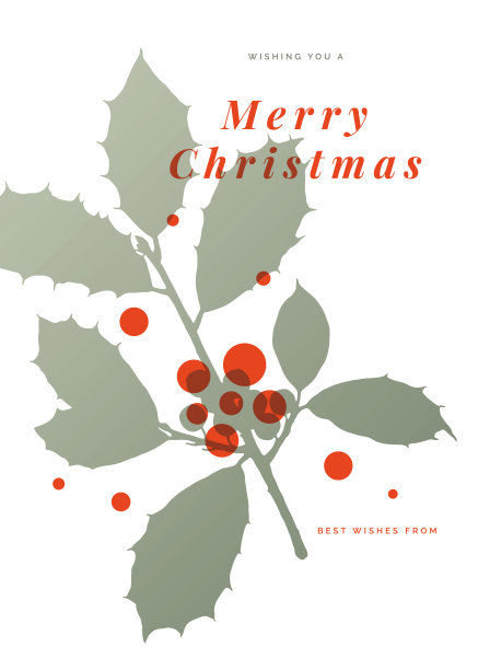 圣诞贺卡常绿剪影。图片下载