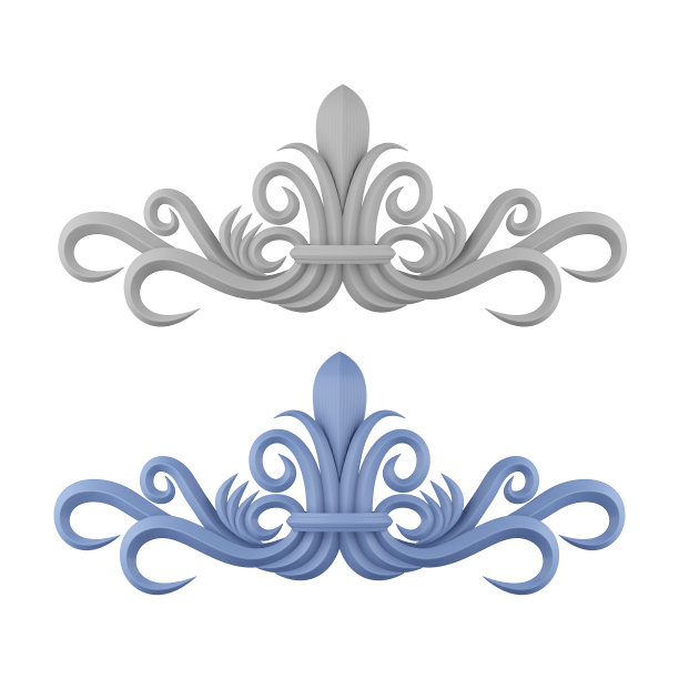 在白色背景上，以雕刻的各种颜色的开放式抽屉形式的一组3D物体图片下载