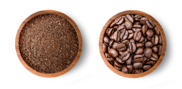 咖啡豆和咖啡粉图片下载