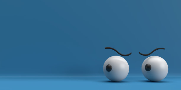 难以置信地看着蓝色表面上的眼睛图片下载