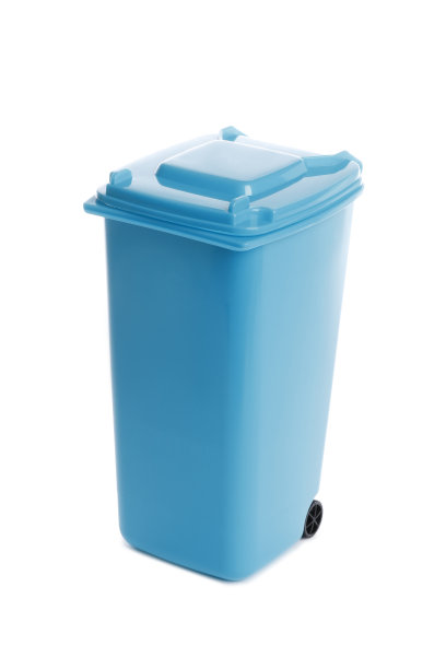 封闭的垃圾桶被隔离在白色的背景上图片下载