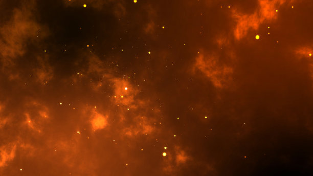 4k橙色尘埃颗粒背景上的环图片下载