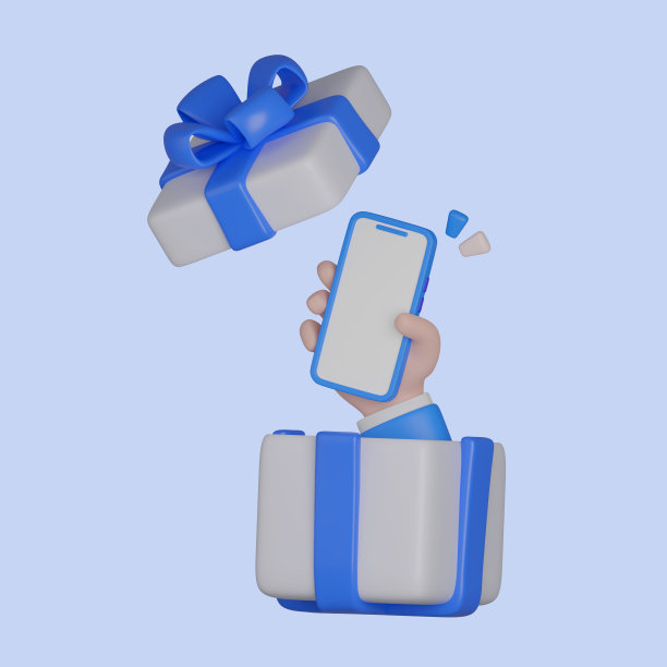 3d卡通手利用电子商务应用程序通过手机进行网上购物。3D渲染图图片下载