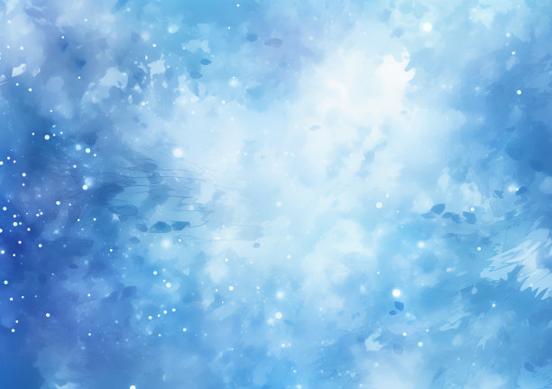 蓝色闪光球散景渐变背景图片下载