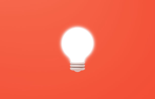 一个简单灯泡的3D图像图片下载