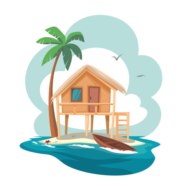 热带的房子图片下载