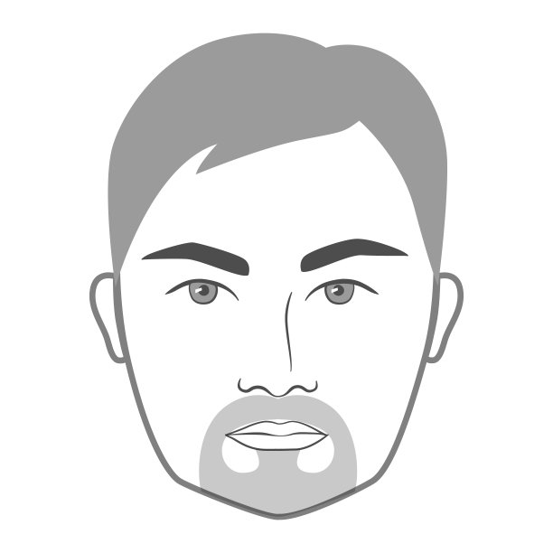 胡茬胡子山羊胡风格的男人在脸插图3三天面部毛发胡子。5点钟阴影矢量肖像男性时尚模板平面。时尚的发型孤立的轮廓，白色的背景图片下载