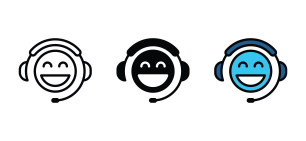 客户支持，协助，技术支持，客户服务，呼叫中心，热线，接线员，员工，座席，服务图标向量设置在直线和平面风格的应用程序和网站。矢量图图片下载