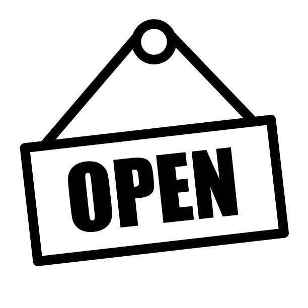 矢量图标的开放符号。矢量轮廓样式。孤立在白色背景上。矢量购物图图片下载