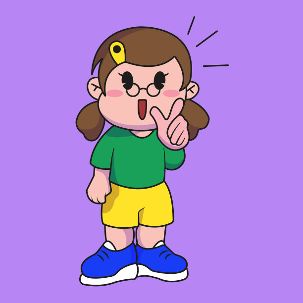 一个甜美的女孩快乐地微笑，睡觉，跳舞，快乐，教书，累了。不同的情绪、反应和感觉。欢乐图标的孤立概念。的情绪。平面卡通风格图片下载