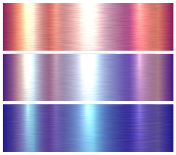 金属纹理光泽拉丝金属背景，彩色光泽图案。图片下载