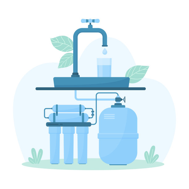 家庭用水净化，自来水下家庭用过滤系统的信息图方案图片下载