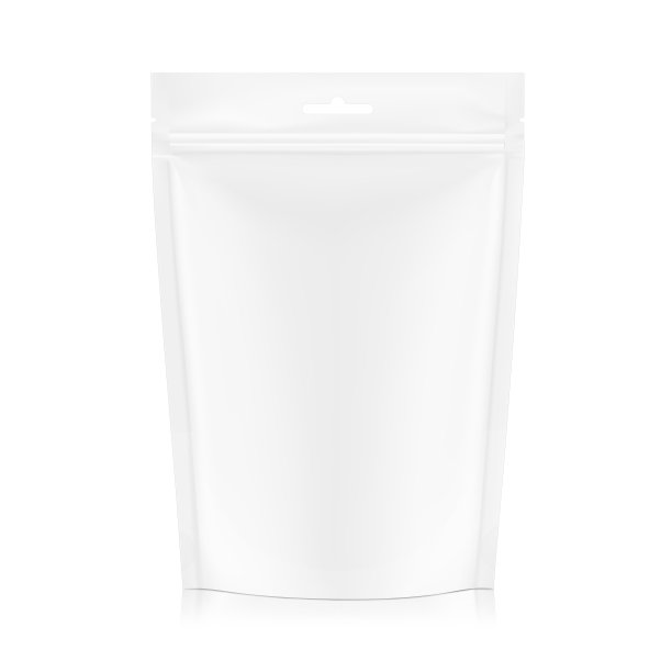 白色背景上的小袋站袋模型。图片下载