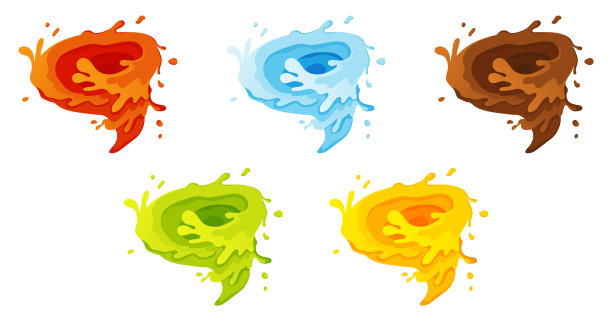 水和果汁飞溅成液体。液滴形状，极简主义的液体运动表现图片下载