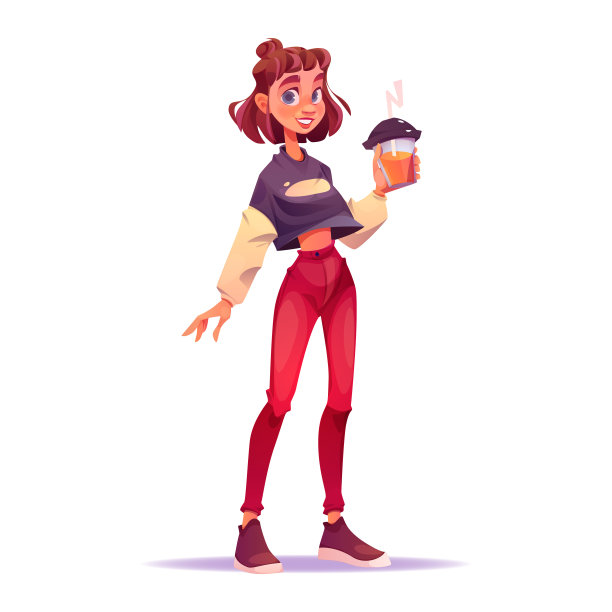 喝着鸡尾酒微笑的年轻美女图片下载