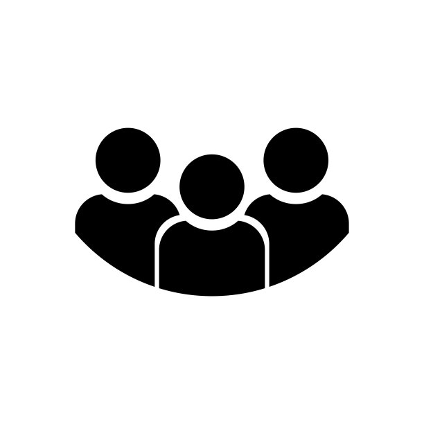 一群人的图标，白色背景，矢量图像。图片下载