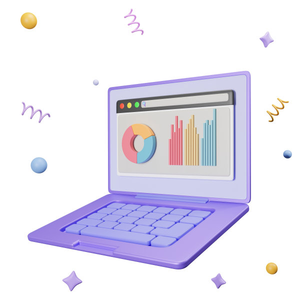 3D网上交易与笔记本电脑。基金业务图。3d渲染图图片下载