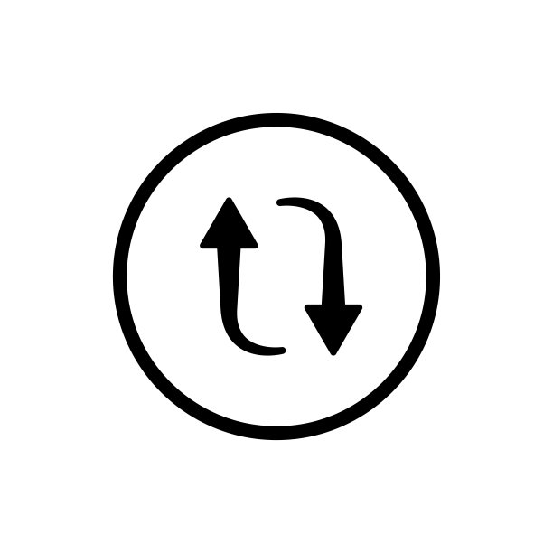 转推箭头符号平面矢量图标应用程序和网站图片下载