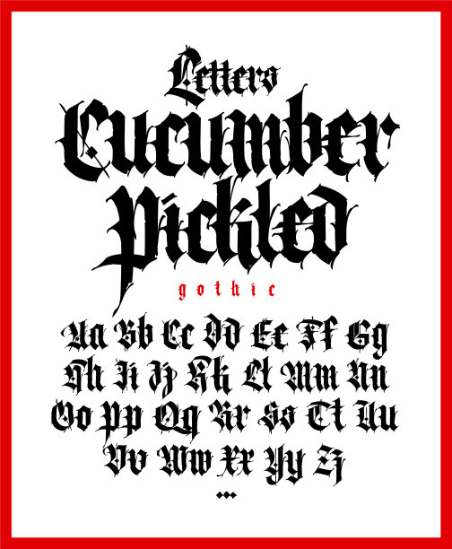 拉丁字母的哥特字体。向量。英语字母表。中世纪欧洲风格。9 -19世纪的英语字母表。字母组合和设计用的符号和标志。现代书法。图片下载