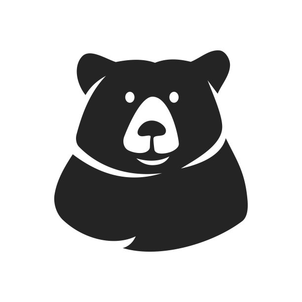 熊标志模板。图标插图品牌标识。孤立而扁平的插图。矢量图形图片下载