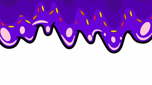 紫色奶油背景与融化效果和彩色混乱图片下载