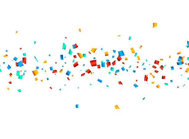 五彩缤纷的剪纸彩带背景。图片下载