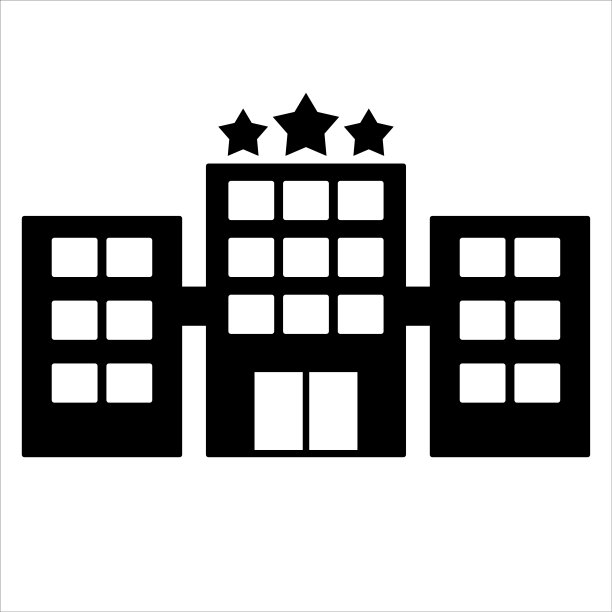 酒店3星级图标矢量插图符号图片下载