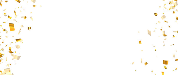 金色剪出箔丝带彩纸框架背景。图片下载