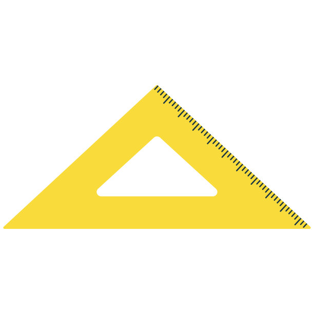 角尺图标。矢量平面插图图片下载