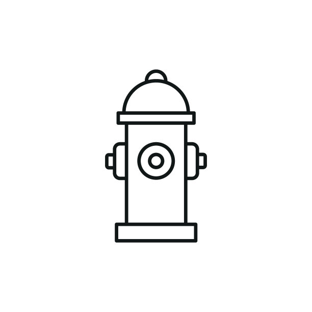 消防栓图标矢量插图。孤立背景上的消防栓。安全标识概念。图片下载