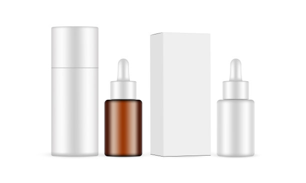 化妆品包装滴瓶与盒和纸管图片下载