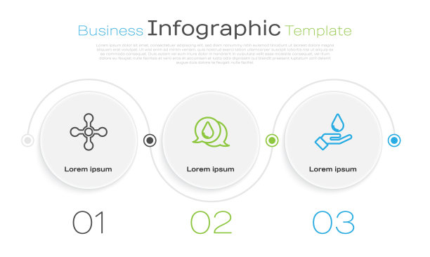 自来水龙头，滴水，用肥皂洗手。业务信息图表模板。向量图片下载
