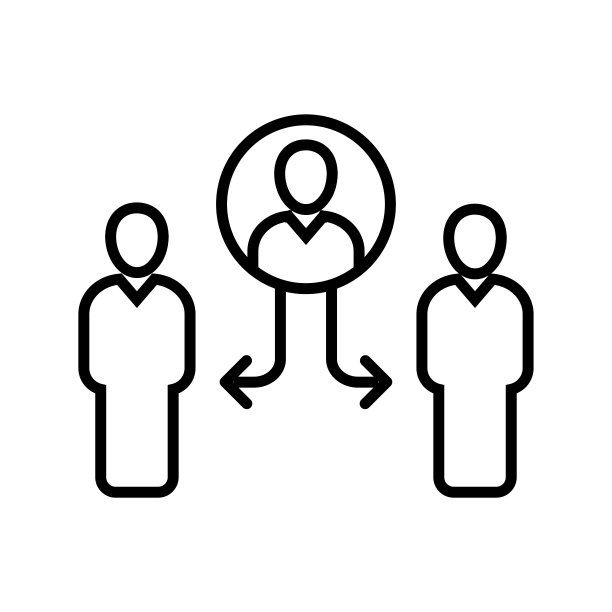 与人协调线条图标图片下载