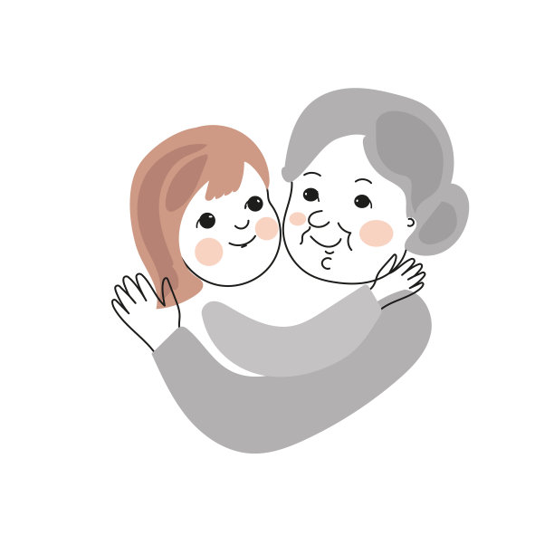 祝爷爷奶奶节快乐。矢量涂鸦横幅卡片插图。图片下载